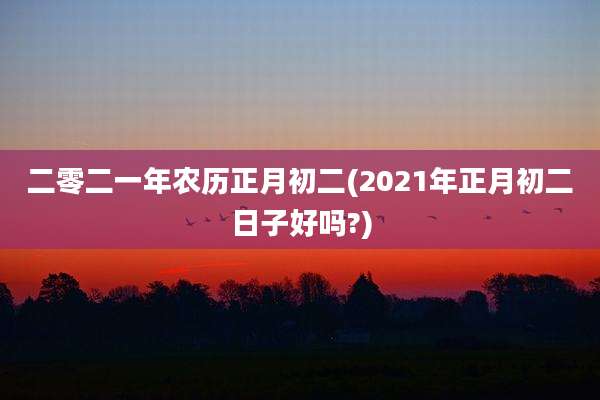 二零二一年农历正月初二(2021年正月初二日子好吗?)