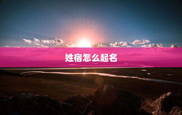 姓宿怎么起名