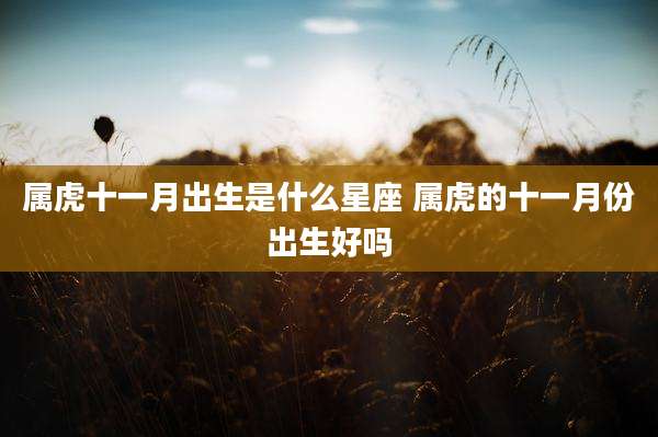 属虎十一月出生是什么星座 属虎的十一月份出生好吗