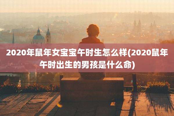 2020年鼠年女宝宝午时生怎么样(2020鼠年午时出生的男孩是什么命)
