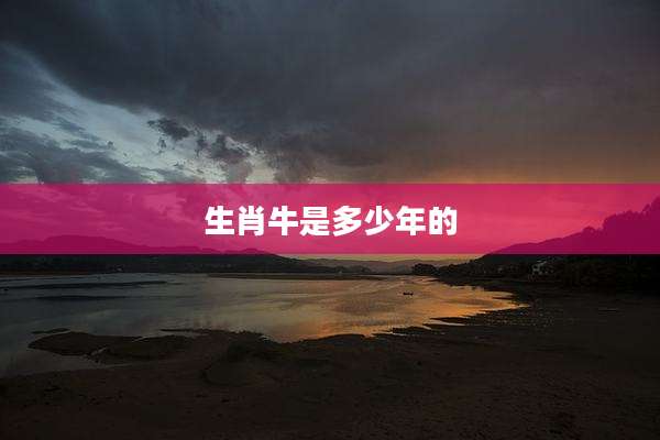 生肖牛是多少年的