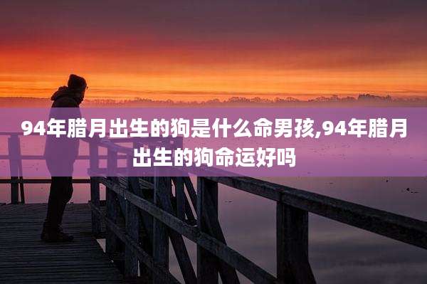 94年腊月出生的狗是什么命男孩,94年腊月出生的狗命运好吗