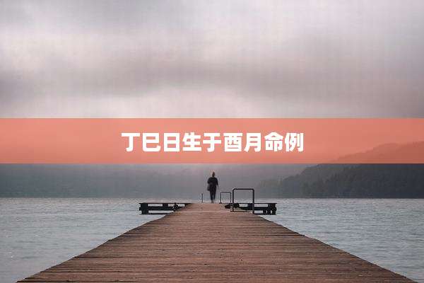 丁巳日生于酉月命例