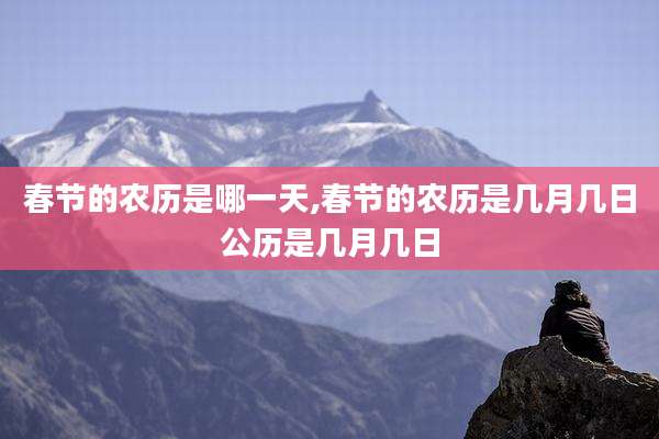 春节的农历是哪一天,春节的农历是几月几日公历是几月几日