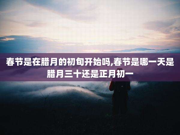 春节是在腊月的初旬开始吗,春节是哪一天是腊月三十还是正月初一
