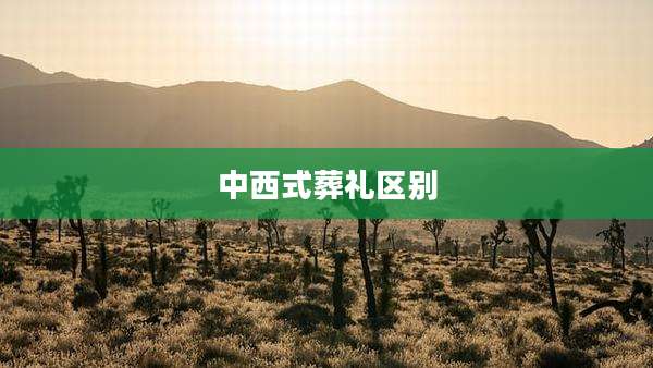 中西式葬礼区别