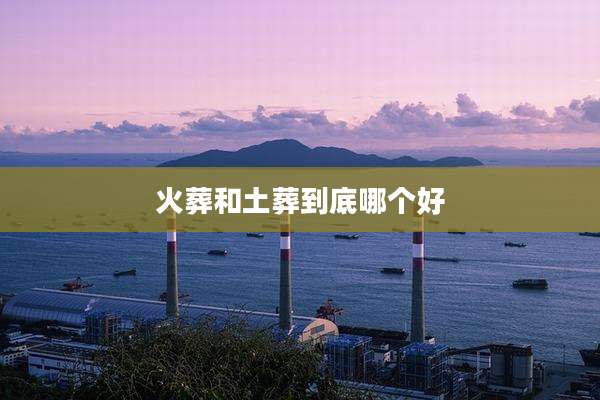 火葬和土葬到底哪个好