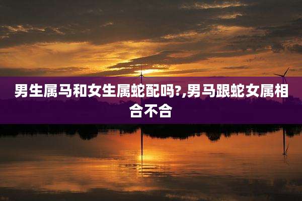 男生属马和女生属蛇配吗?,男马跟蛇女属相合不合