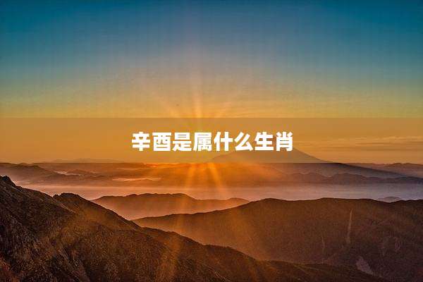 辛酉是属什么生肖