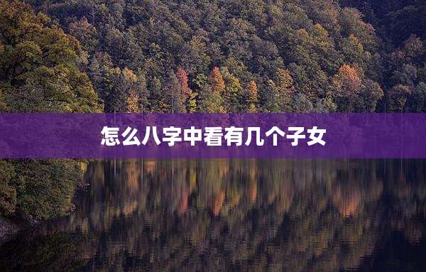 怎么八字中看有几个子女