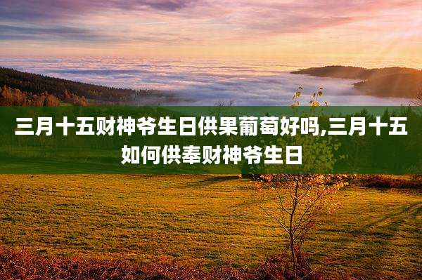 三月十五财神爷生日供果葡萄好吗,三月十五如何供奉财神爷生日