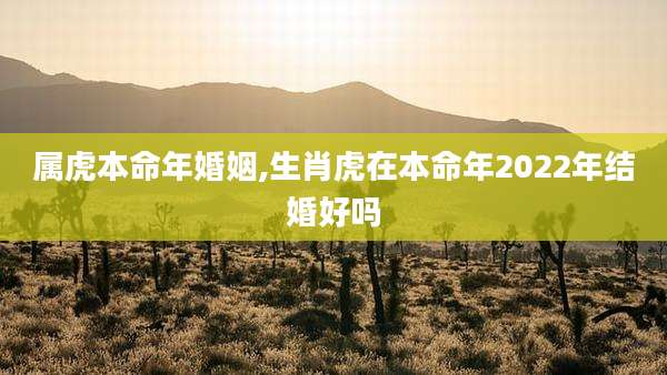 属虎本命年婚姻,生肖虎在本命年2022年结婚好吗
