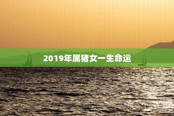 2019年属猪女一生命运