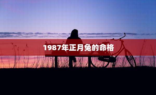 1987年正月兔的命格