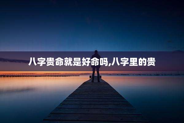 八字贵命就是好命吗,八字里的贵