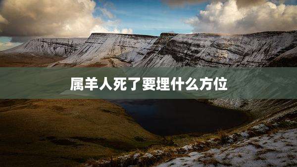 属羊人死了要埋什么方位