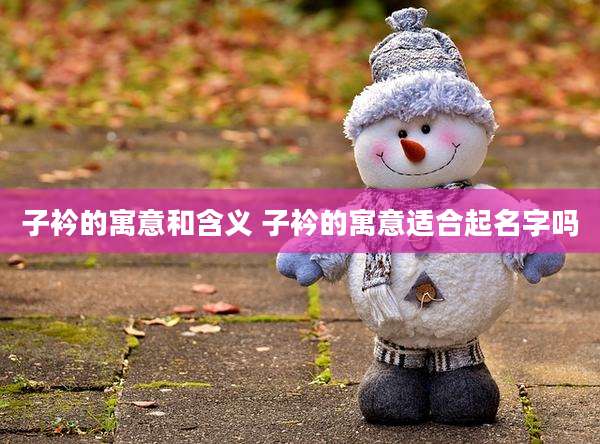 子衿的寓意和含义 子衿的寓意适合起名字吗