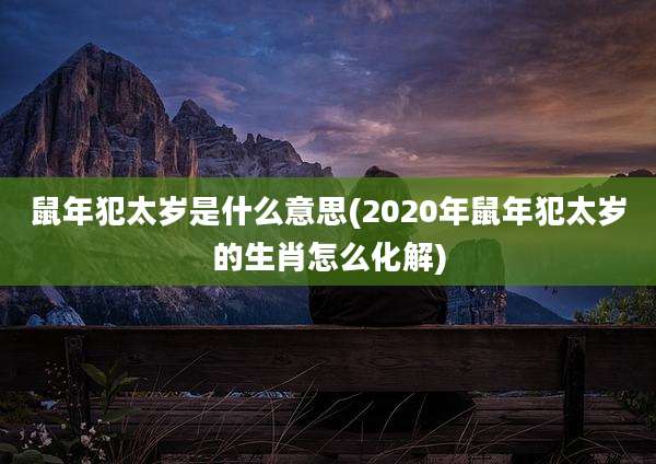 鼠年犯太岁是什么意思(2020年鼠年犯太岁的生肖怎么化解)