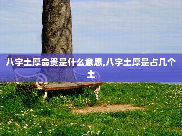 八字土厚命贵是什么意思,八字土厚是占几个土