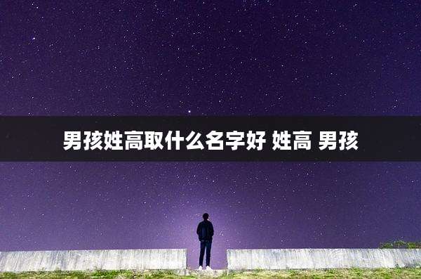 男孩姓高取什么名字好 姓高 男孩