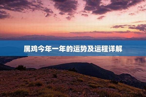 属鸡今年一年的运势及运程详解