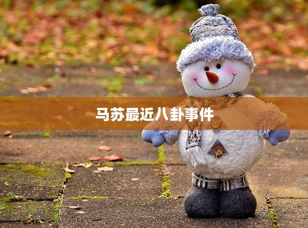 马苏最近八卦事件