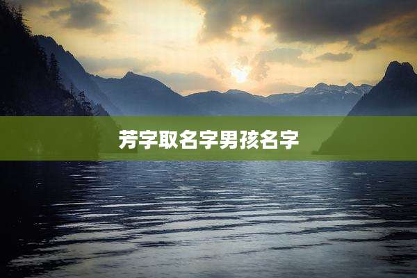 芳字取名字男孩名字