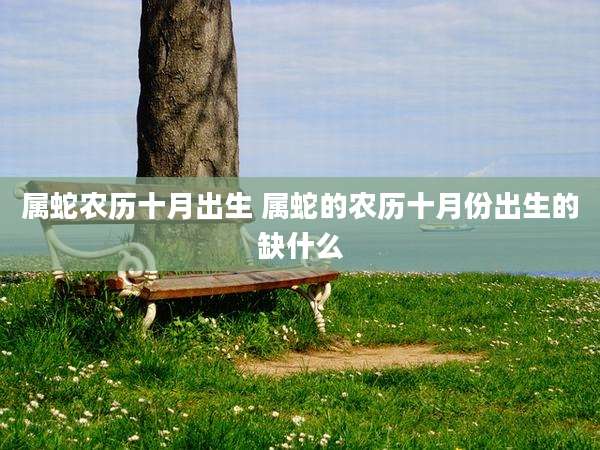 属蛇农历十月出生 属蛇的农历十月份出生的缺什么