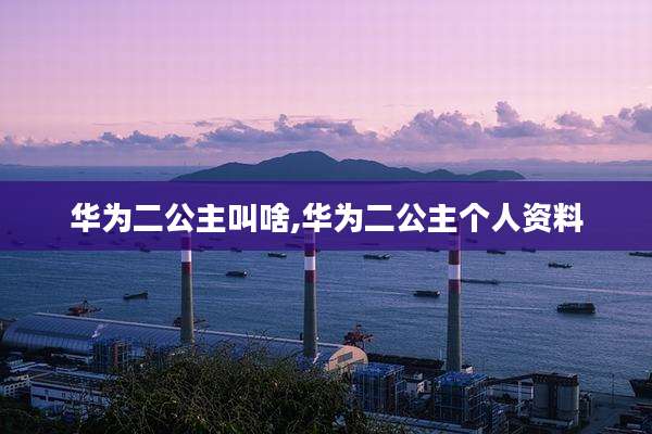 华为二公主叫啥,华为二公主个人资料