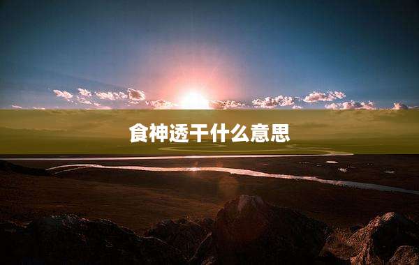 食神透干什么意思