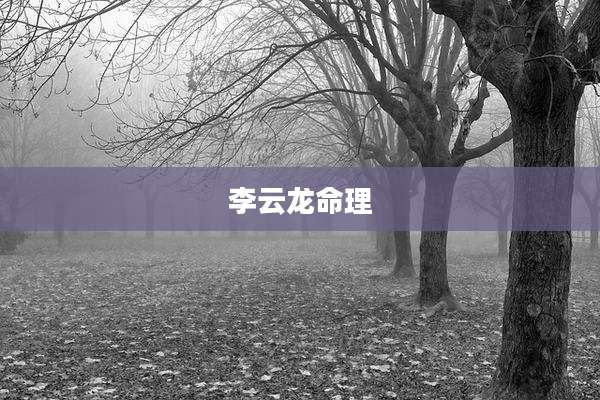 李云龙命理