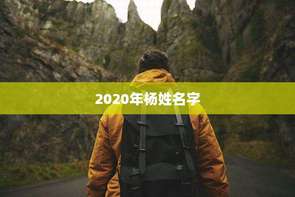 2020年杨姓名字