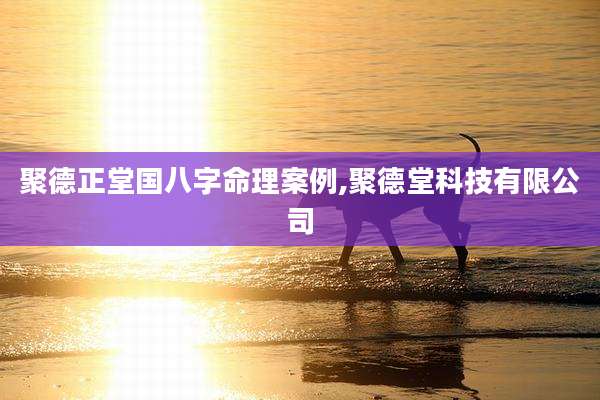 聚德正堂国八字命理案例,聚德堂科技有限公司