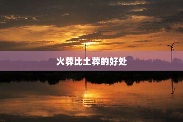 火葬比土葬的好处