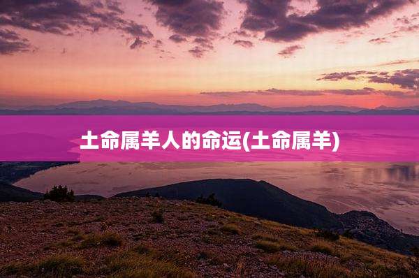 土命属羊人的命运(土命属羊)