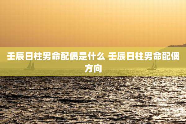 壬辰日柱男命配偶是什么 壬辰日柱男命配偶方向
