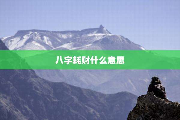 八字耗财什么意思
