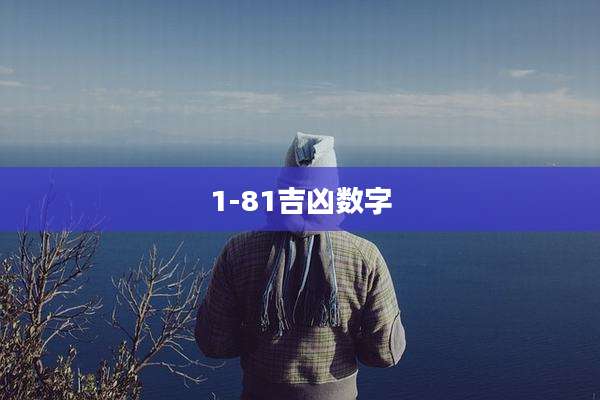 1-81吉凶数字
