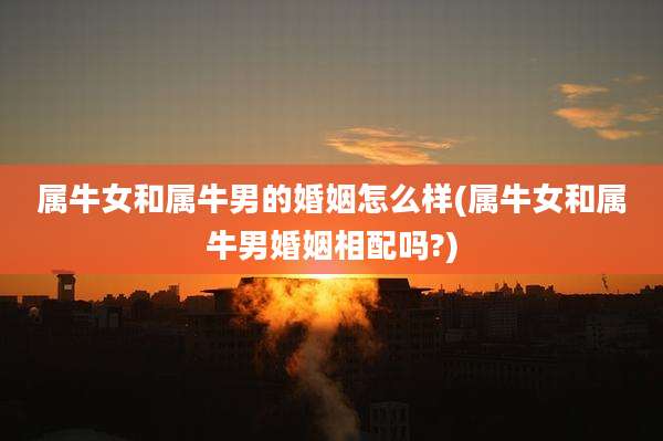 属牛女和属牛男的婚姻怎么样(属牛女和属牛男婚姻相配吗?)