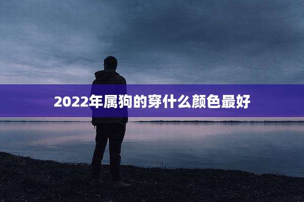 2022年属狗的穿什么颜色最好