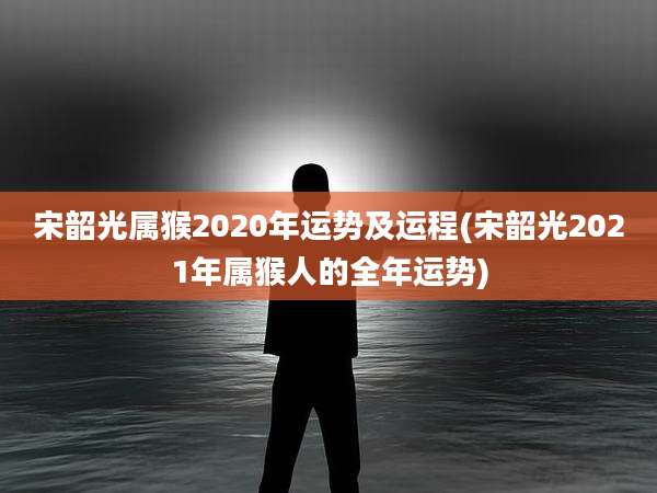 宋韶光属猴2020年运势及运程(宋韶光2021年属猴人的全年运势)