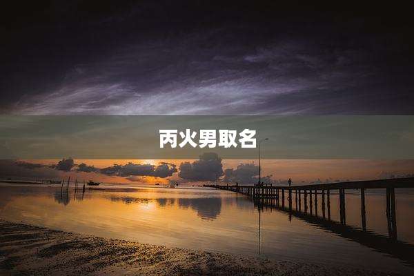 丙火男取名