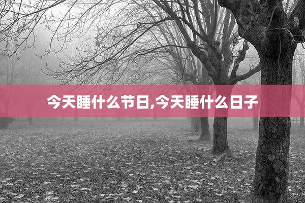 今天睡什么节日,今天睡什么日子