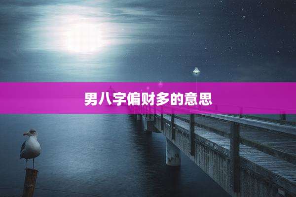 男八字偏财多的意思