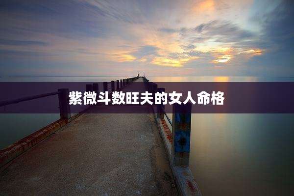 紫微斗数旺夫的女人命格