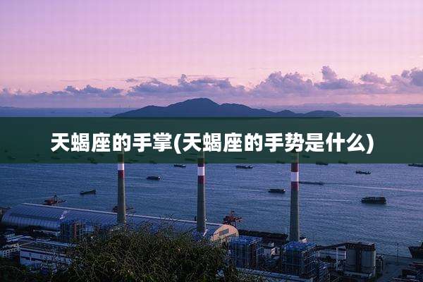 天蝎座的手掌(天蝎座的手势是什么)