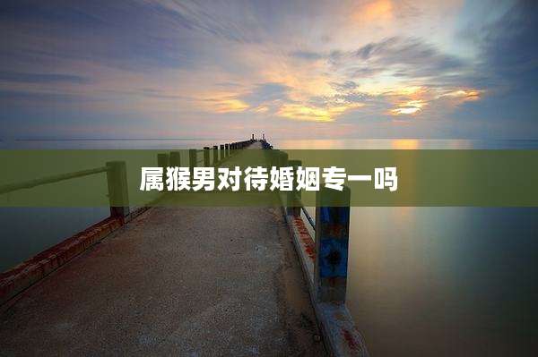 属猴男对待婚姻专一吗