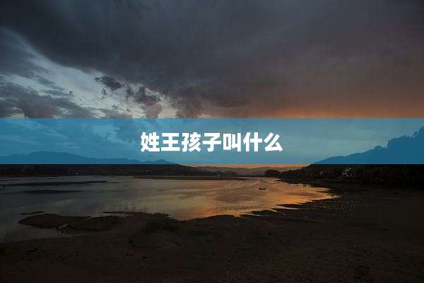 姓王孩子叫什么