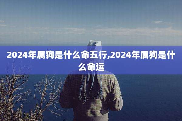 2024年属狗是什么命五行,2024年属狗是什么命运