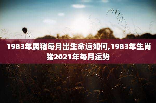 1983年属猪每月出生命运如何,1983年生肖猪2021年每月运势